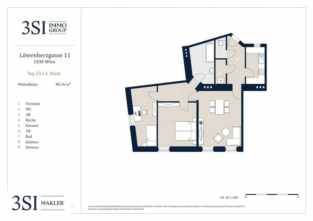 3-Zimmer-Wohnung kaufen in Wien – 80,16 m², € 590.000 – Bild 12 von 12