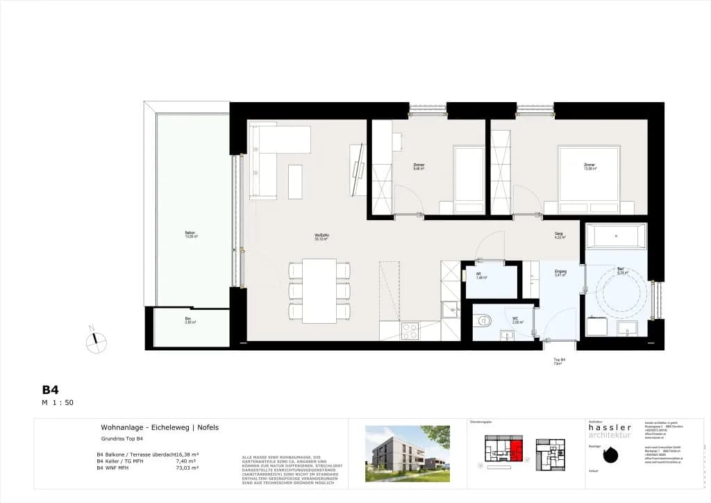 3-Zimmer-Wohnung mieten in Feldkirch – 73,03 m², € 1.641 – Bild 14 von 16