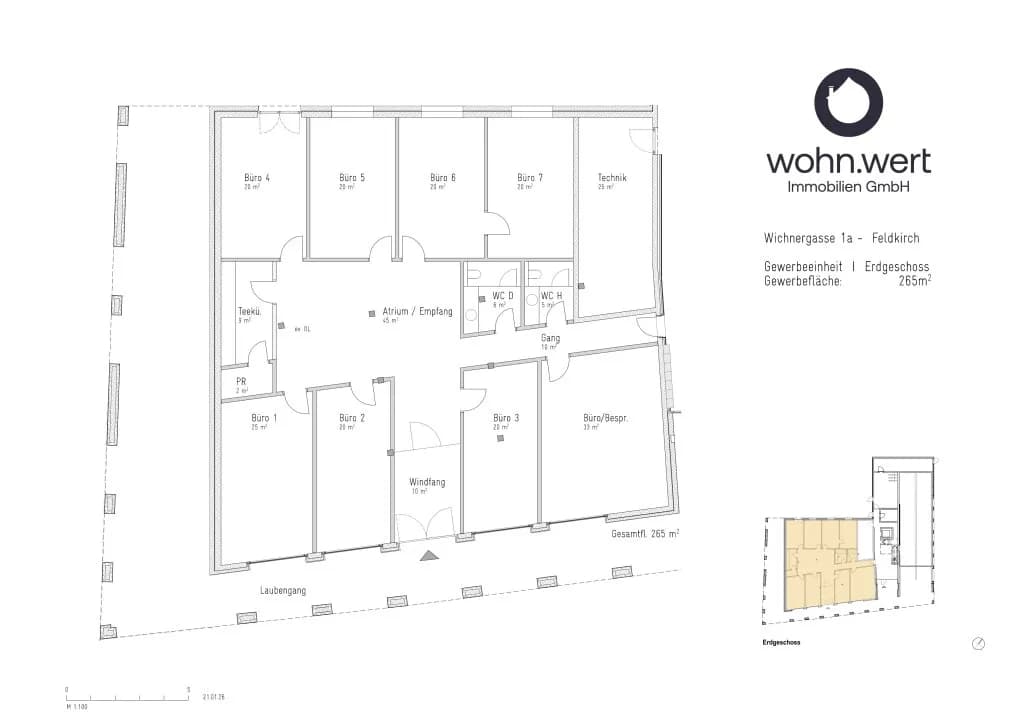 Gewerbeimmobilie mieten in Feldkirch – 277 m², € 5.313 – Bild 5 von 6