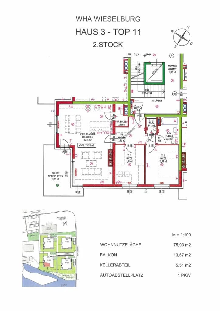 3-Zimmer-Wohnung mieten in Scheibbs – 75,6 m², € 729 – Bild 4 von 16