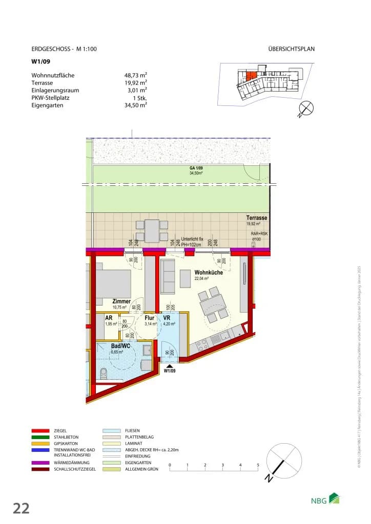 2-Zimmer-Wohnung mieten in Scheibbs – 49,12 m², € 600 – Bild 2 von 3