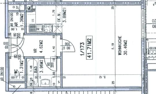 1-Zimmer-Wohnung mieten in Wien – 41,71 m², € 578
