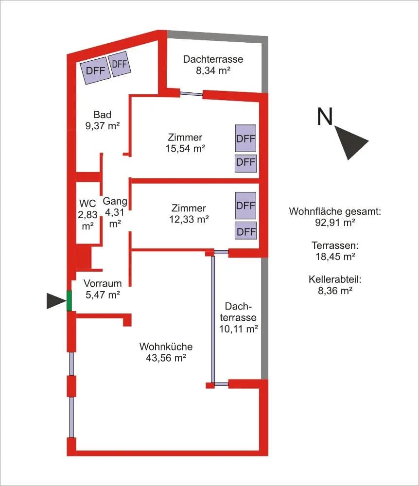 3-Zimmer-Wohnung kaufen in Sankt Pölten Land – 93 m², € 395.000 – Bild 27 von 27