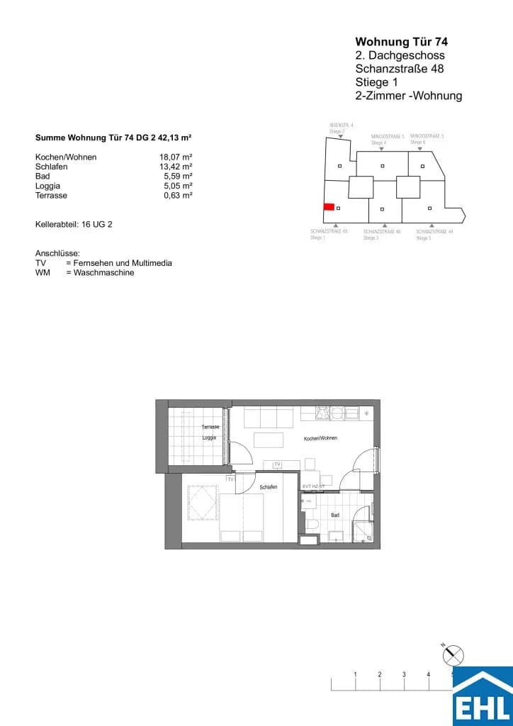 2-Zimmer-Wohnung mieten in Wien – 42,13 m², € 899 – Bild 8 von 8