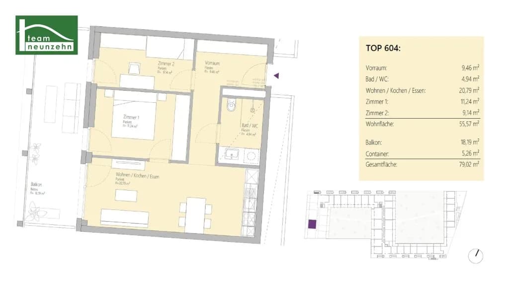 3-Zimmer-Wohnung mieten in Graz – 55,57 m², € 769 – Bild 15 von 15