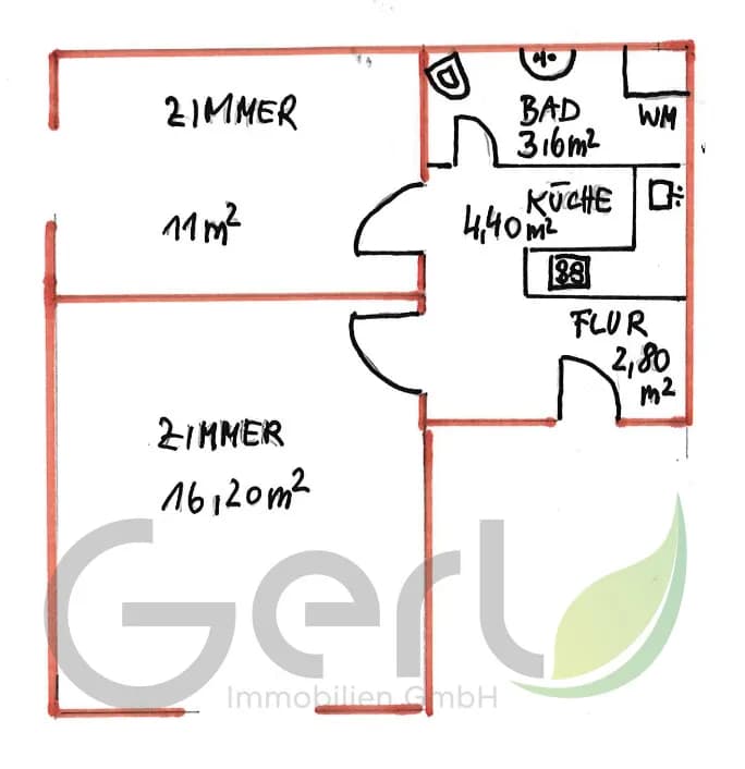 2-Zimmer-Wohnung mieten in Hallein – 38 m², € 517 – Bild 6 von 6