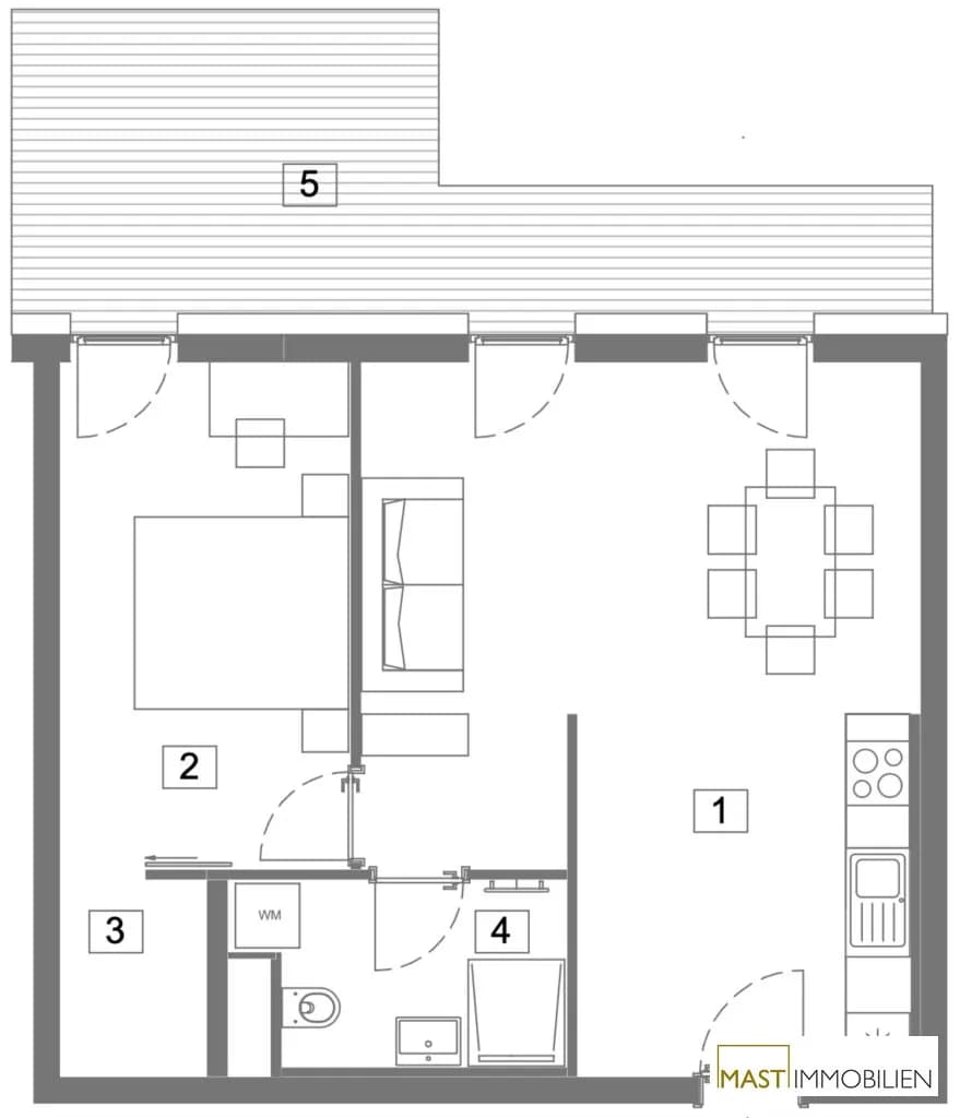 2-Zimmer-Wohnung mieten in Korneuburg – 52 m², € 935 – Bild 12 von 13