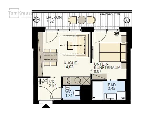 2-Zimmer-Wohnung kaufen in Wien – 30,46 m², € 255.024 – Bild 2 von 15