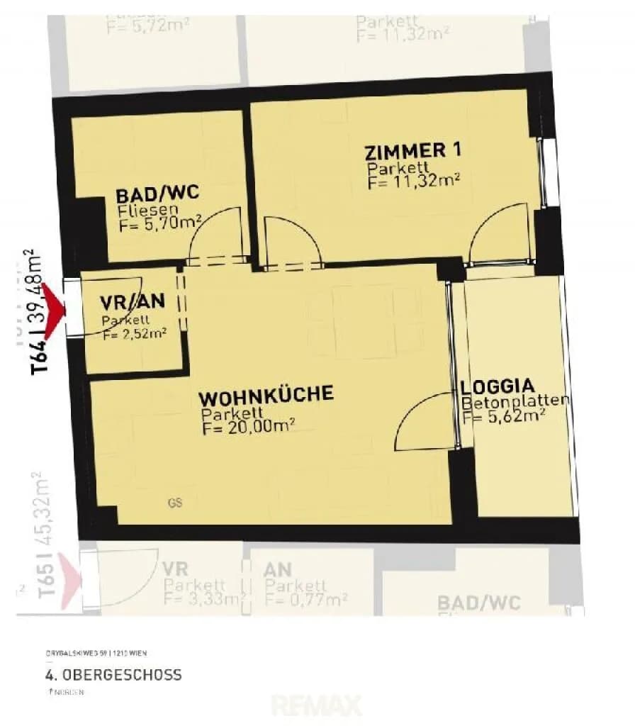 2-Zimmer-Wohnung kaufen in Wien – 39,48 m², € 329.500 – Bild 4 von 4