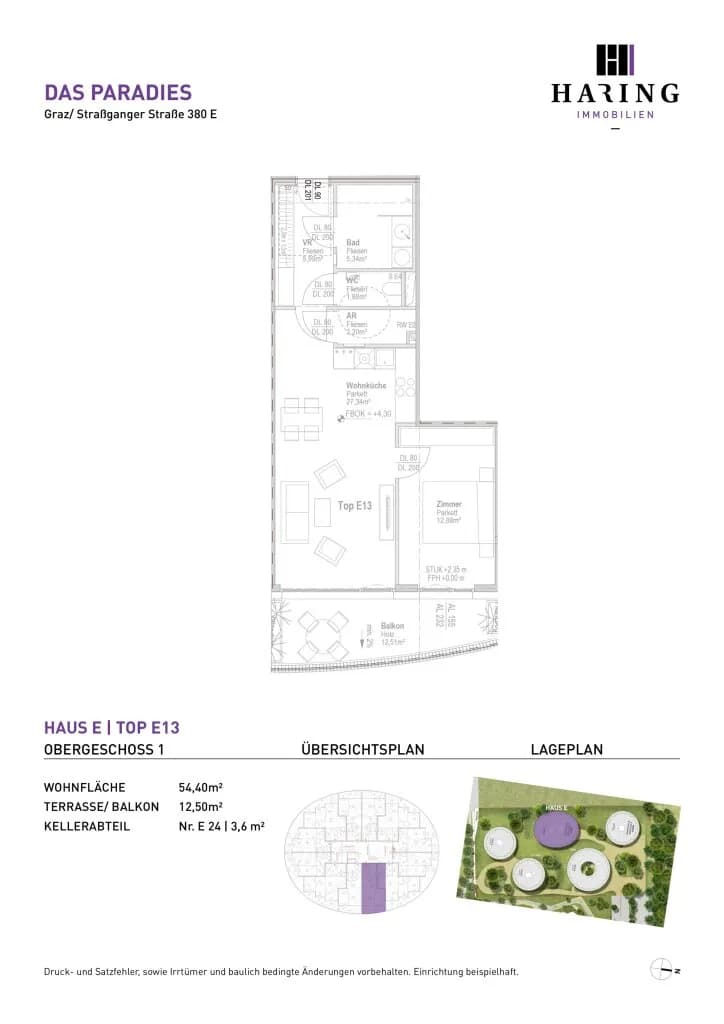 2-Zimmer-Wohnung mieten in Graz – 54,4 m², € 781 – Bild 4 von 4