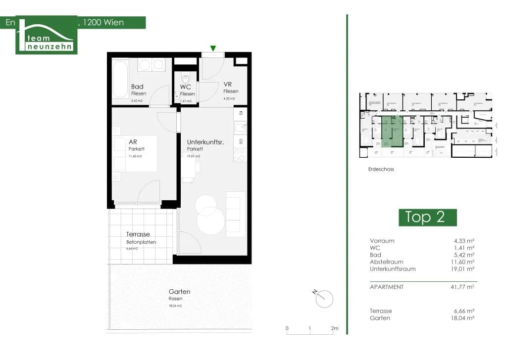 2-Zimmer-Wohnung mieten in Wien – 41,43 m², € 949 – Bild 19 von 19