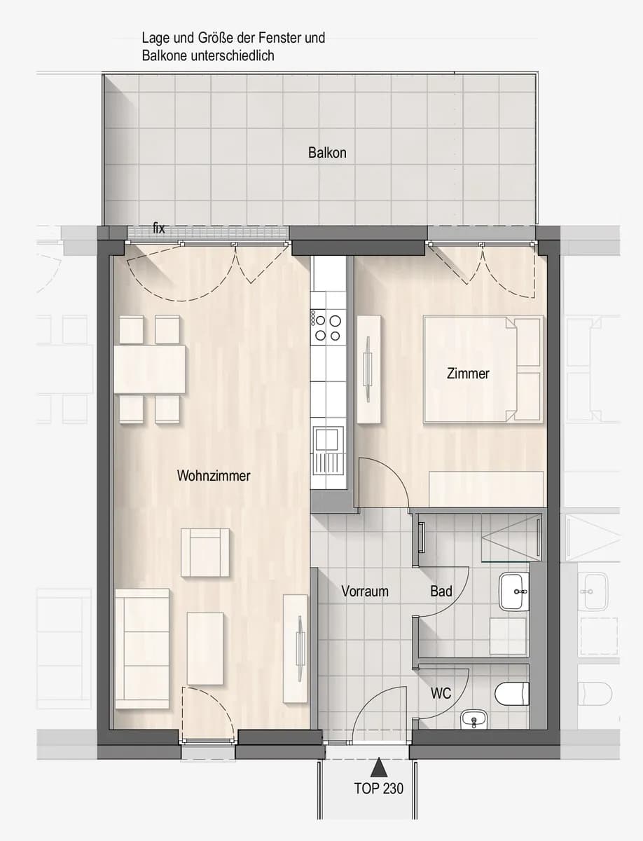 2-Zimmer-Wohnung mieten in Graz – 56 m², € 810 – Bild 5 von 5