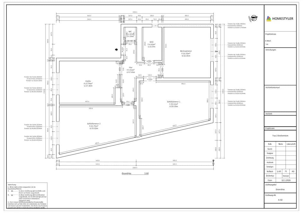 4-Zimmer-Wohnung mieten in Klagenfurt – 95,08 m², € 1.482 – Bild 12 von 12