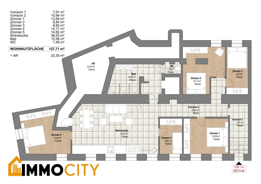 4-Zimmer-Wohnung kaufen in Wien – 165 m², € 279.000 – Bild 3 von 3