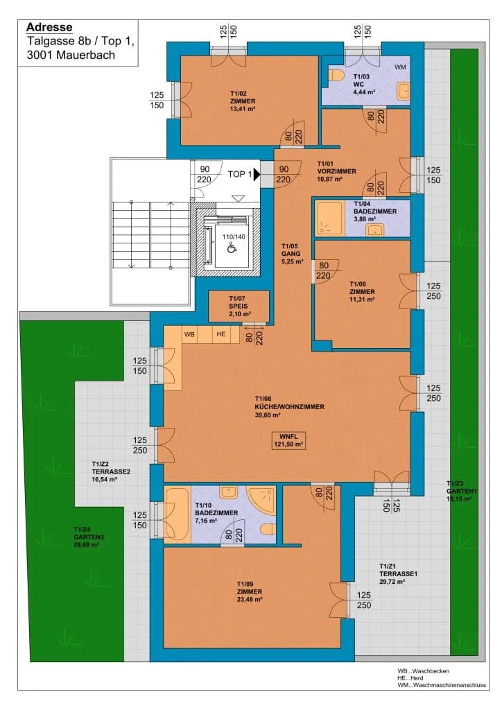 4-Zimmer-Wohnung mieten in Sankt Pölten Land – 121,5 m², € 1.980 – Bild 21 von 21