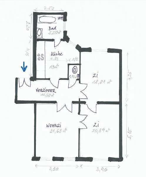 3-Zimmer-Wohnung mieten in Wien – 92 m², € 1.250 – Bild 5 von 11