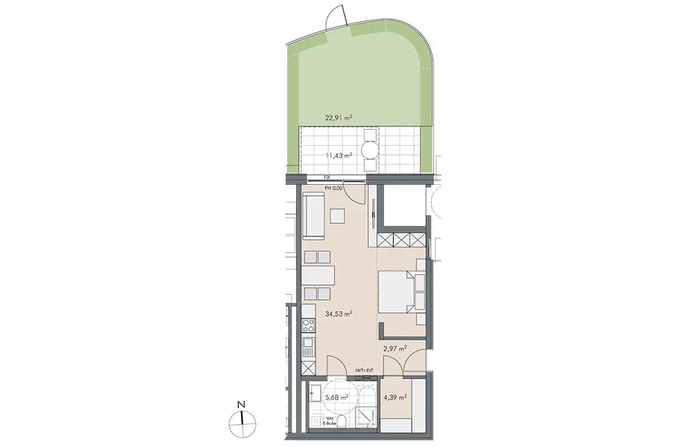 1-Zimmer-Wohnung kaufen in Schwaz – 48,28 m², € 339.400 – Bild 7 von 7