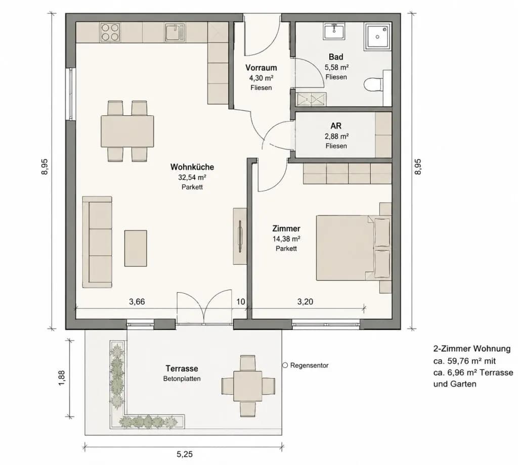 Wohnung kaufen in Salzburg Stadt – 59,76 m², € 430.000 – Bild 10 von 10