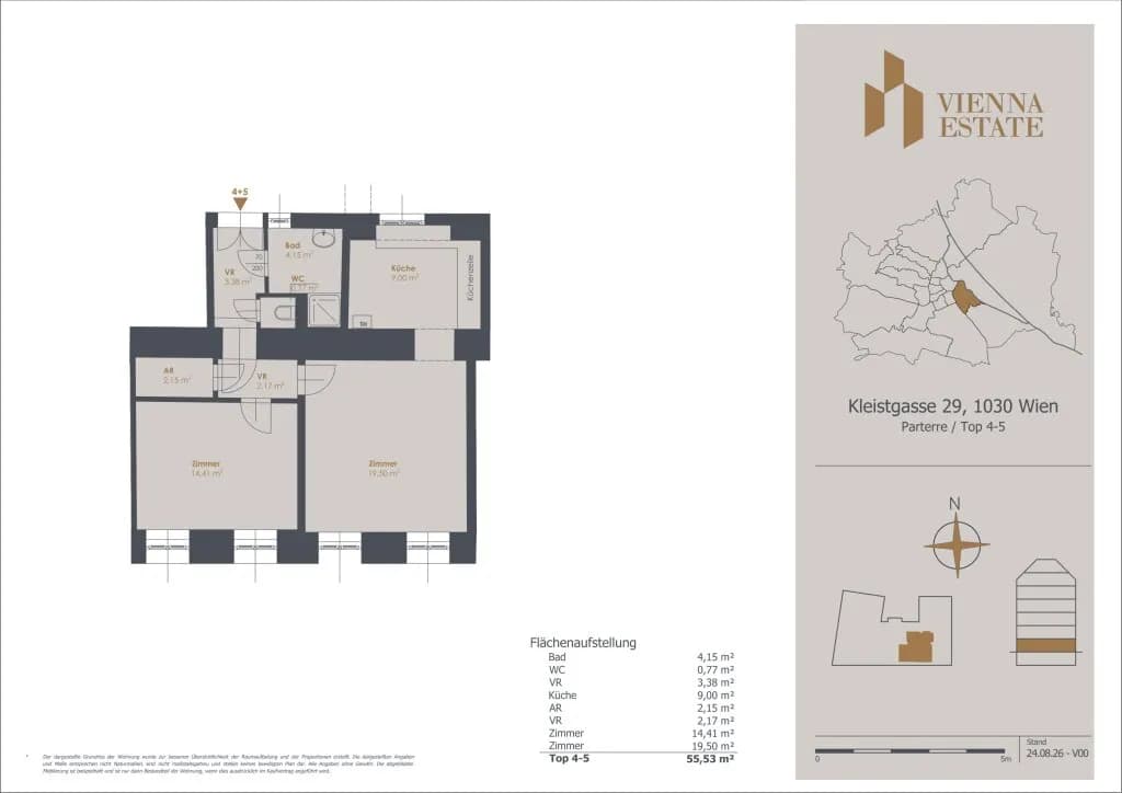 2-Zimmer-Wohnung kaufen in Wien – 55,53 m², € 229.000 – Bild 14 von 14