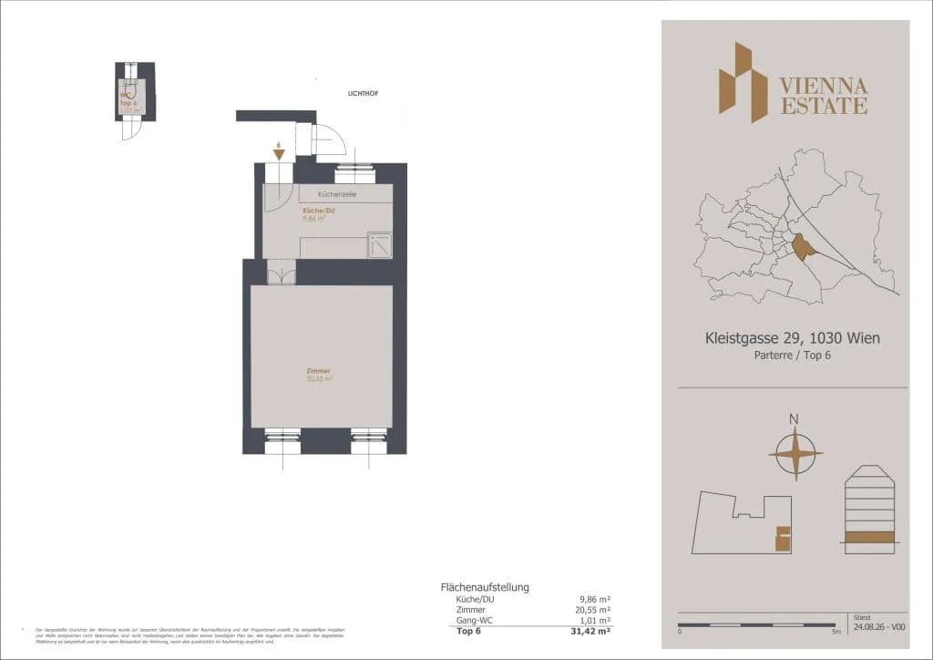 1-Zimmer-Wohnung kaufen in Wien – 31,42 m², € 119.000 – Bild 8 von 8