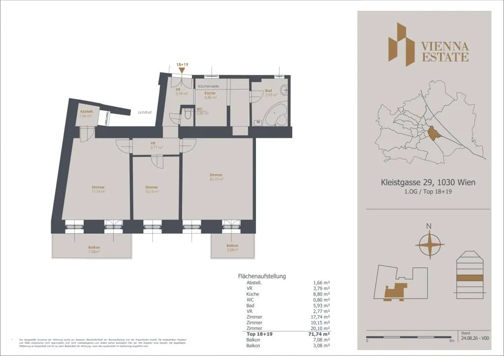 2-Zimmer-Wohnung kaufen in Wien – 71,74 m², € 349.000 – Bild 12 von 12