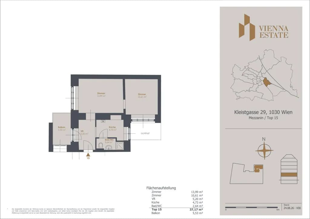 2-Zimmer-Wohnung kaufen in Wien – 37,17 m², € 171.000 – Bild 10 von 10