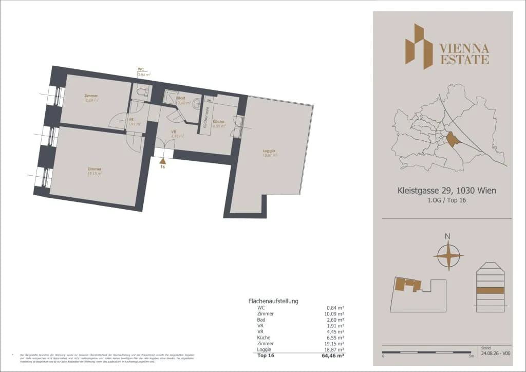 2-Zimmer-Wohnung kaufen in Wien – 64,46 m², € 249.000 – Bild 13 von 13