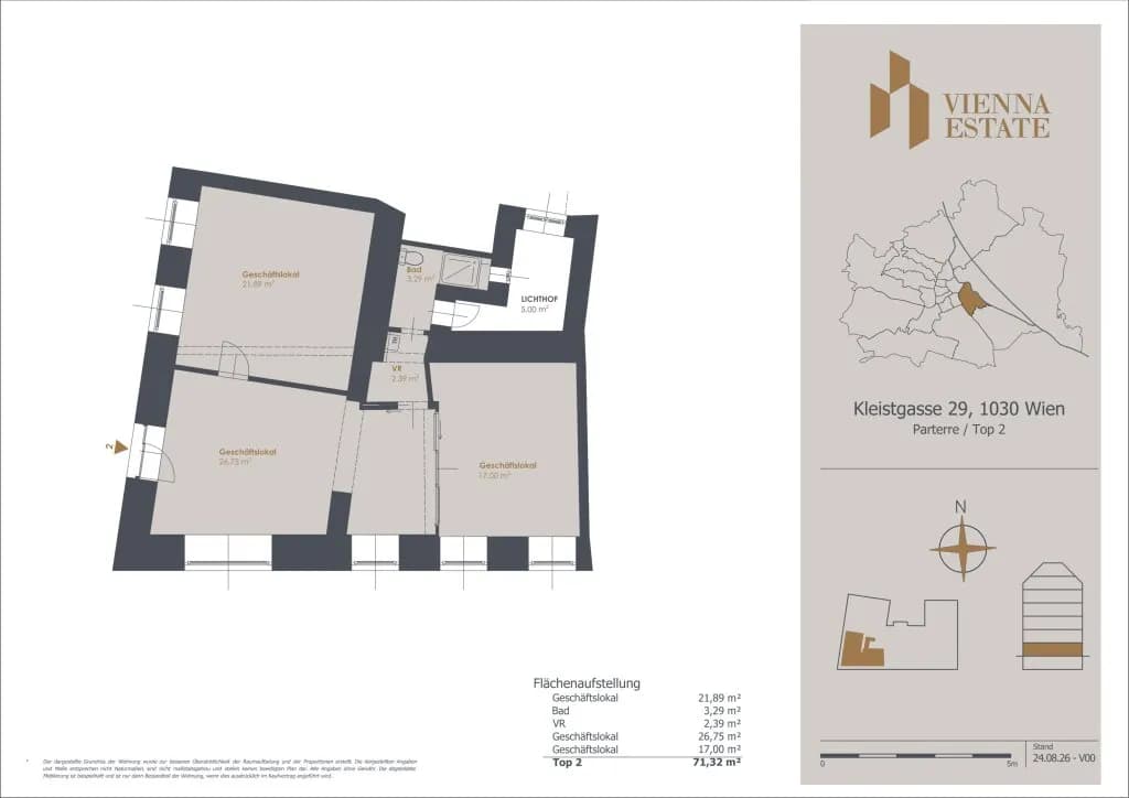3-Zimmer-Gewerbeimmobilie kaufen in Wien – 71 m², € 236.500 – Bild 7 von 7