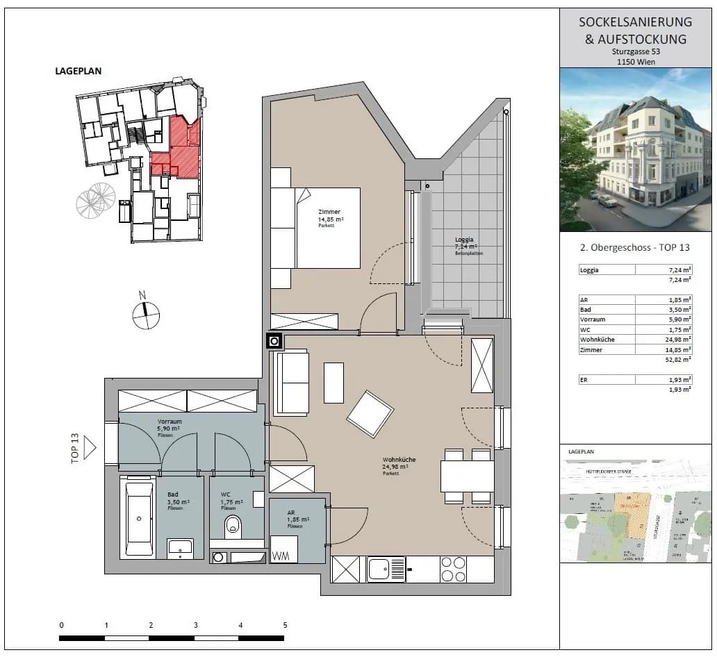 2-Zimmer-Wohnung mieten in Wien – 52,82 m², € 897 – Bild 13 von 14