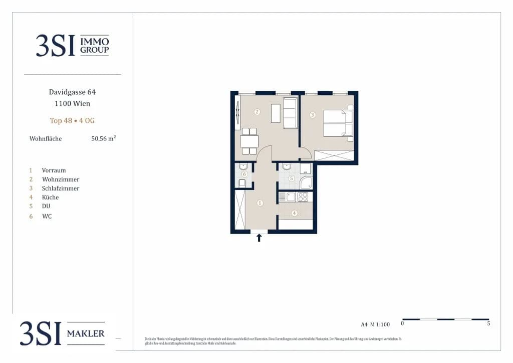 2-Zimmer-Wohnung kaufen in Wien – 50,83 m², € 220.000 – Bild 12 von 12