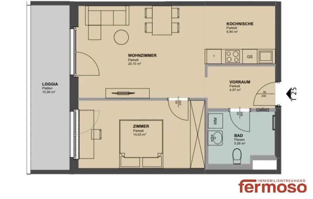 3-Zimmer-Wohnung mieten in Wien – 63,16 m², € 1.299 – Bild 14 von 14