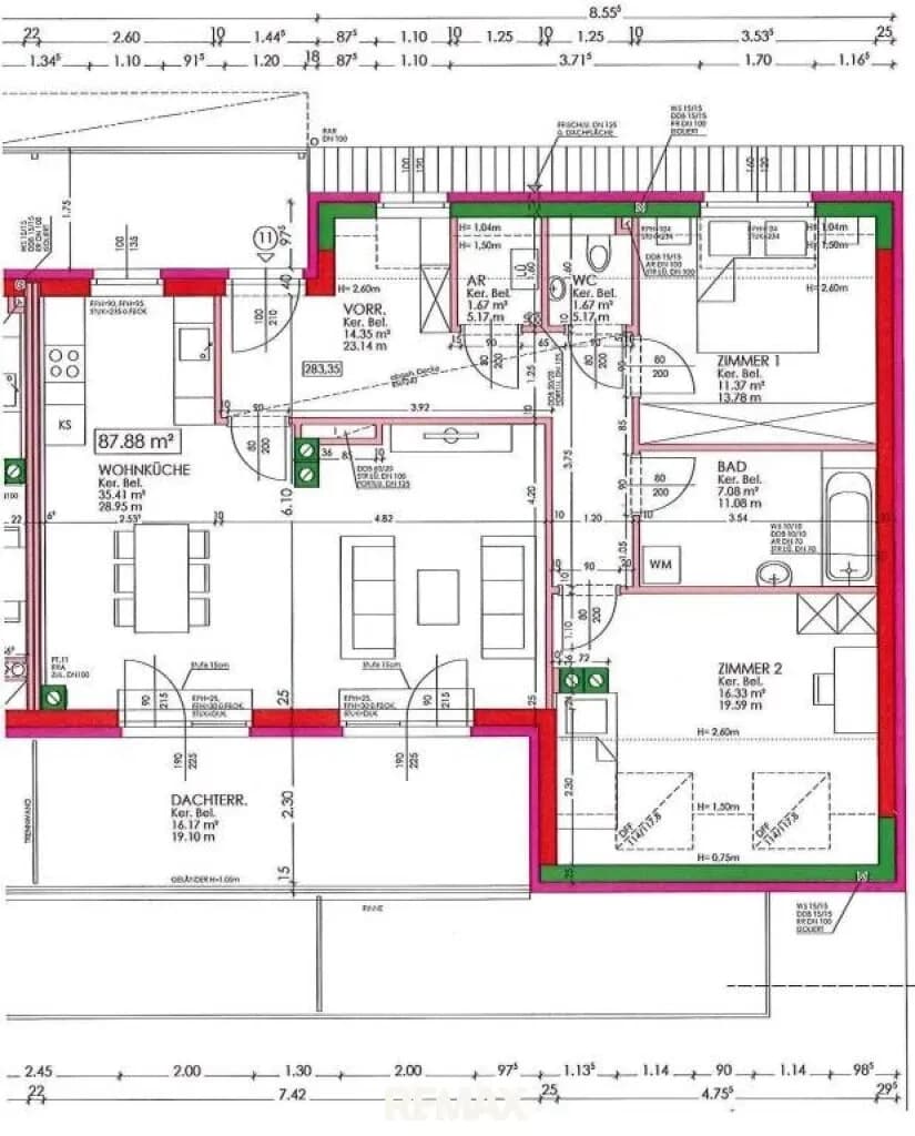 3-Zimmer-Wohnung mieten in Amstetten – 88 m², € 973 – Bild 8 von 8