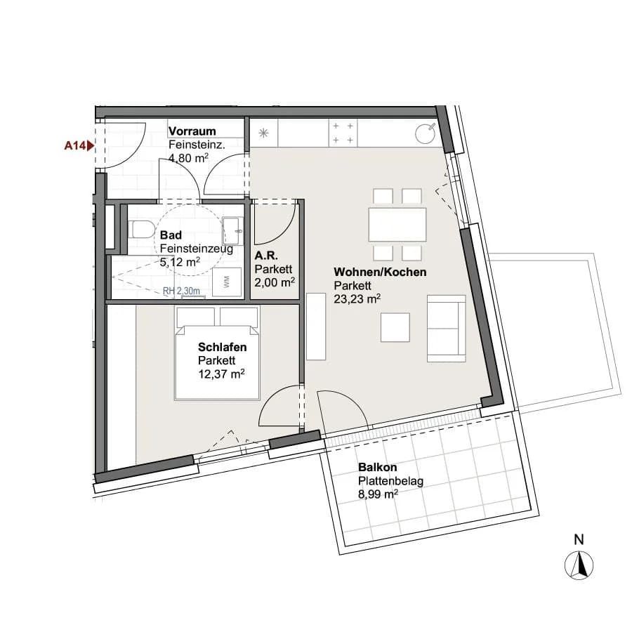 Wohnung kaufen in Zell am See – 46,86 m², € 309.569 – Bild 3 von 9