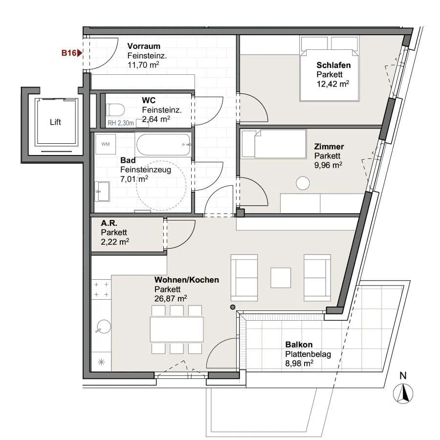 Wohnung kaufen in Zell am See – 46,86 m², € 309.569 – Bild 4 von 9