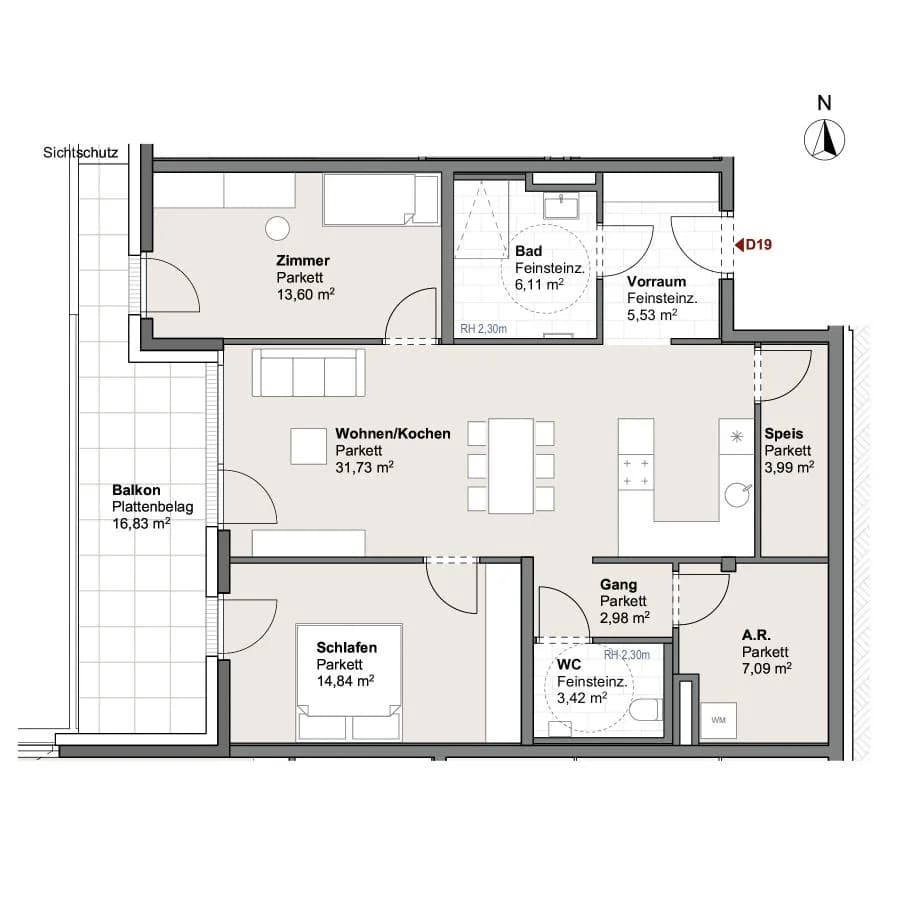 4-Zimmer-Wohnung kaufen in Zell am See – 84,86 m², € 619.478 – Bild 7 von 11