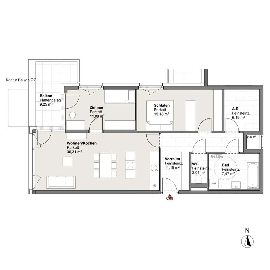 4-Zimmer-Wohnung kaufen in Zell am See – 84,61 m², € 542.593 – Bild 5 von 11