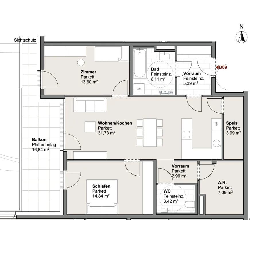4-Zimmer-Wohnung kaufen in Zell am See – 84,61 m², € 542.593 – Bild 6 von 11