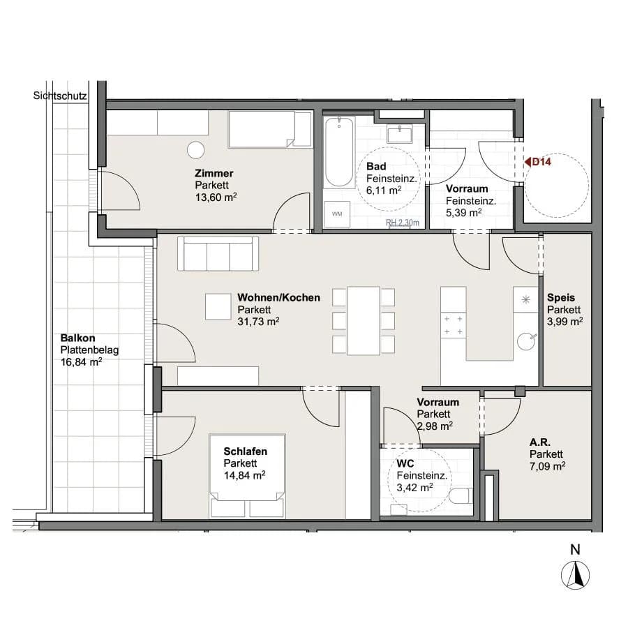 4-Zimmer-Wohnung kaufen in Zell am See – 84,61 m², € 542.593 – Bild 7 von 11