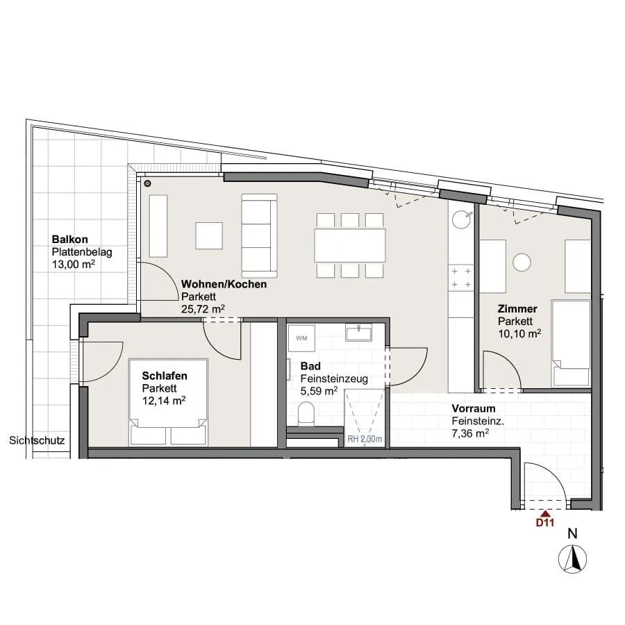 3-Zimmer-Wohnung kaufen in Zell am See – 72,81 m², € 474.321 – Bild 3 von 12