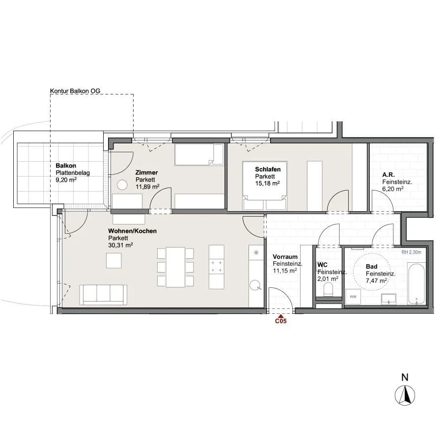 3-Zimmer-Wohnung kaufen in Zell am See – 72,81 m², € 474.321 – Bild 12 von 12