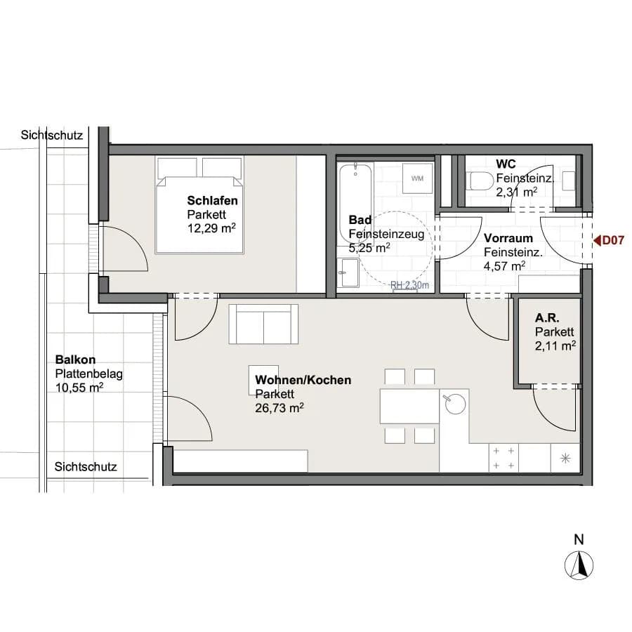 2-Zimmer-Wohnung kaufen in Zell am See – 44,71 m², € 291.263 – Bild 3 von 13