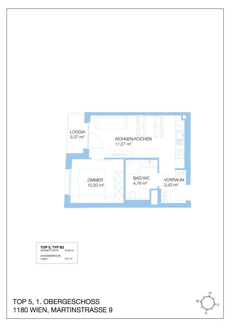 2-Zimmer-Wohnung mieten in Wien – 38,73 m², € 850 – Bild 7 von 9