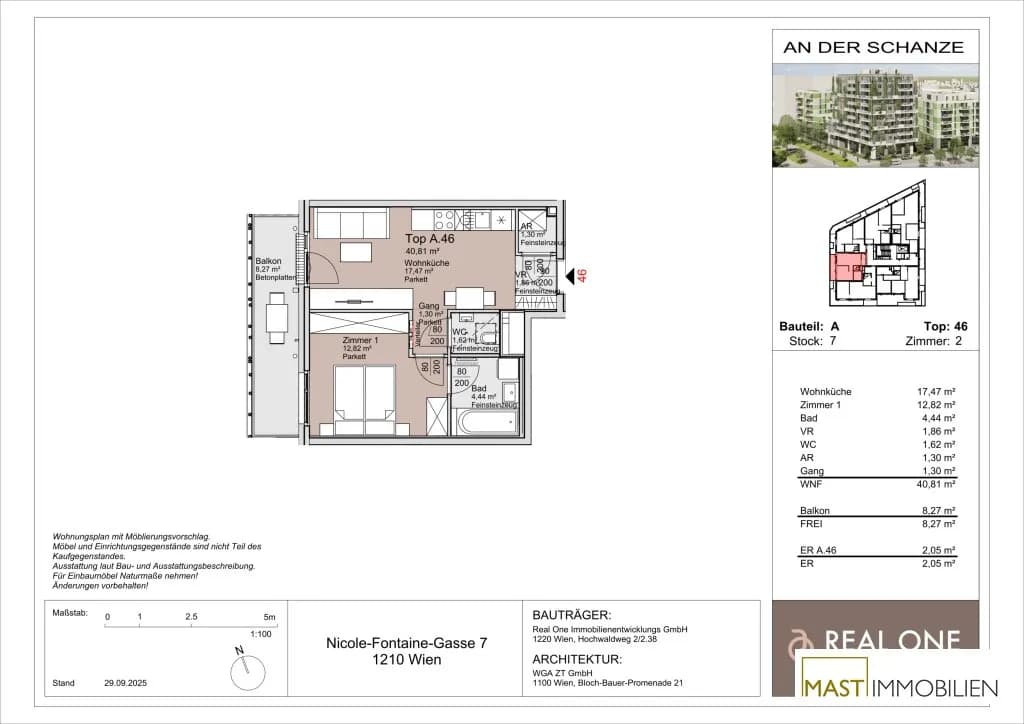 2-Zimmer-Wohnung mieten in Wien – 40,81 m², € 950 – Bild 11 von 11
