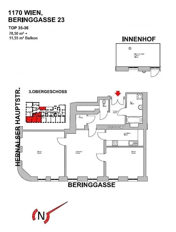 3-Zimmer-Wohnung kaufen in Wien – 78,5 m², € 259.000 – Bild 10 von 10