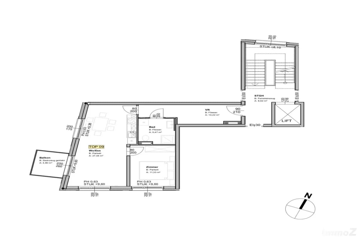 2-Zimmer-Wohnung mieten in Graz – 54 m², € 840 – Bild 17 von 17