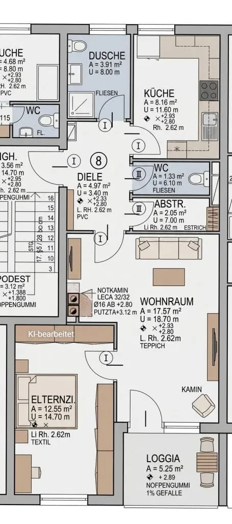2-Zimmer-Wohnung kaufen in Linz Land – 55,83 m², € 138.000 – Bild 12 von 12