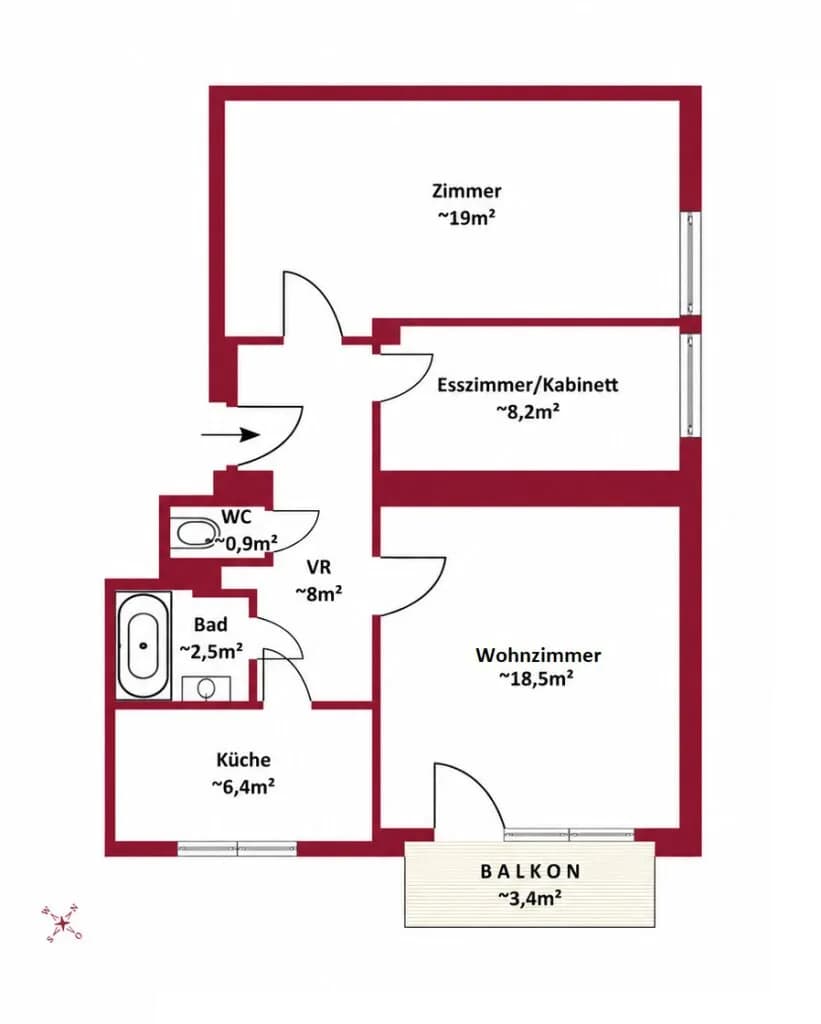 3-Zimmer-Wohnung kaufen in Wien – 63,4 m², € 269.000 – Bild 7 von 7