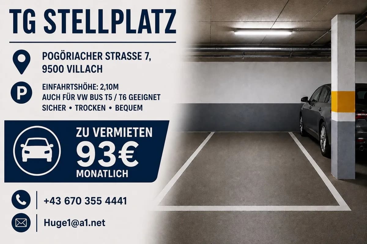 Immobilie mieten in Villach – € 93