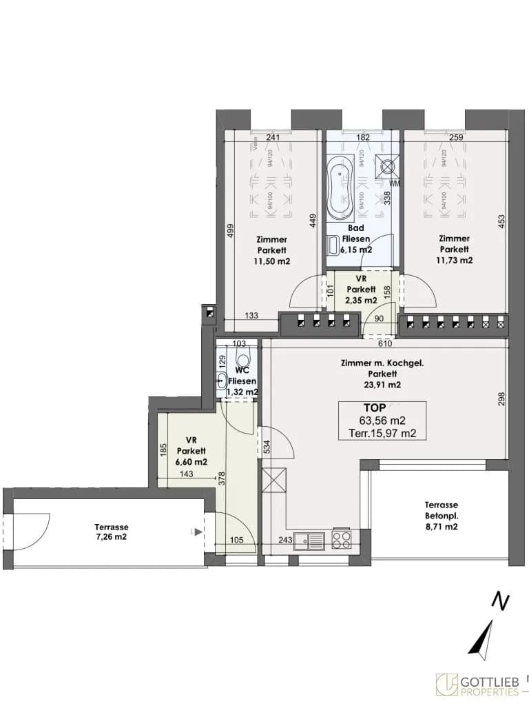 3-Zimmer-Wohnung kaufen in Wien – 63,56 m², € 592.705 – Bild 23 von 23
