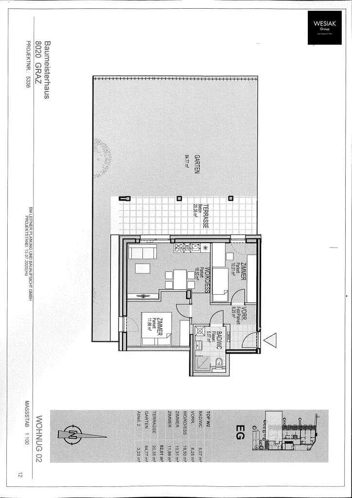 3-Zimmer-Wohnung mieten in Graz – 52 m², € 943 – Bild 3 von 3